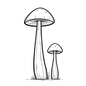 coloriage Champignon et apprentissage