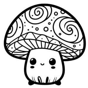 coloriage Champignon gratuit pour enfants