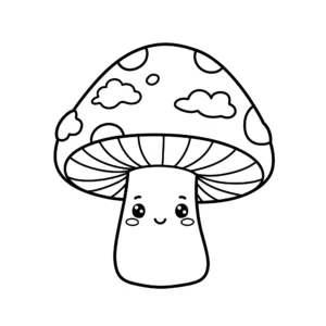coloriage Champignon magique pour enfant