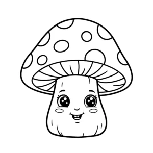 coloriage Champignon rigolo a imprimer