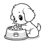 coloriage Chiot a dessiner et imprimer