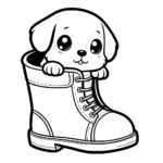 coloriage Chiot a dessiner et imprimer