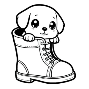 coloriage Chiot a dessiner et imprimer