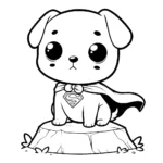 coloriage Chiot pour enfant de 6 ans