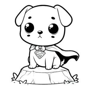 coloriage Chiot pour enfant de 6 ans