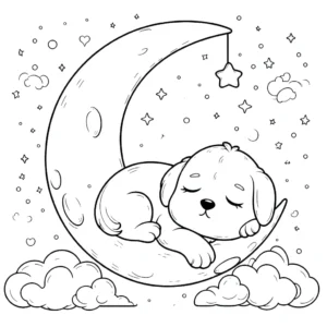 coloriage Chiot à imprimer