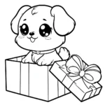 imprimer coloriage Chiot