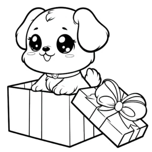 imprimer coloriage Chiot