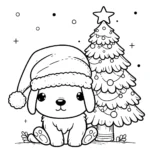 coloriage Chiot à imprimer pdf
