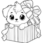 coloriage Chiot pour enfant