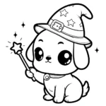 coloriage Chiot a imprimer
