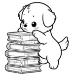 coloriage Chiot gratuit pour enfants