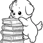 coloriage Chiot à imprimer pdf