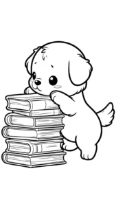 coloriage Chiot à imprimer pdf