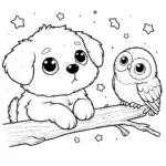 coloriage Chiot d