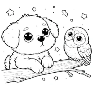 coloriage Chiot d