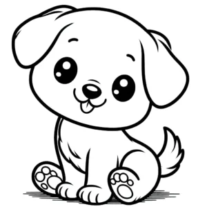 coloriage Chiot a dessiner et imprimer
