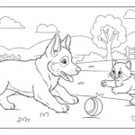 coloriage Chiot updated pour enfants a imprimer gratuit