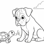coloriage Chiot updated à imprimer pour enfant de 3 ans