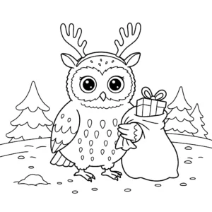 coloriage Chouette et decoupage