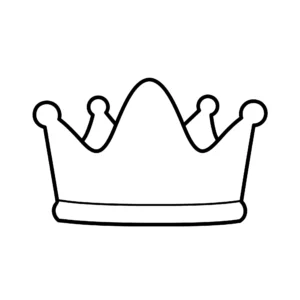 coloriage Couronne à imprimer kawaii