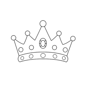 coloriage Couronne et decoupage a imprimer gratuit