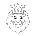 coloriage Couronne à imprimer kawaii