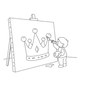 coloriage Couronne gratuit en ligne