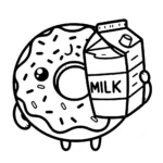coloriage Donuts pour enfant de 4 ans