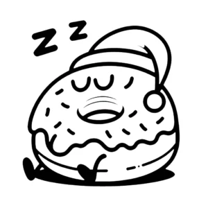 coloriage Donuts gratuit pour enfants