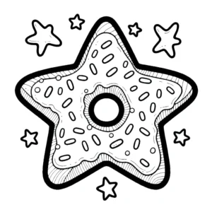 coloriage Donuts pour bebe a imprimer