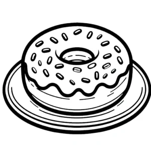 coloriage Donuts à imprimer pour enfant de 4 ans
