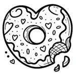 coloriage Donuts gratuit a imprimer