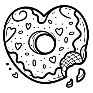 coloriage Donuts gratuit a imprimer