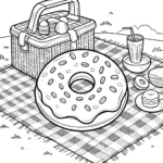 coloriage Donuts à imprimer pour enfant de 12 ans