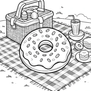 coloriage Donuts à imprimer pour enfant de 12 ans