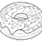 coloriage Donuts à imprimer pour enfant de 3 ans