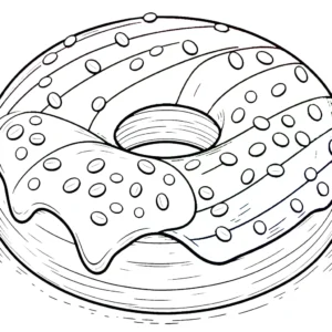 coloriage Donuts à imprimer pour enfant de 3 ans