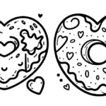coloriage Donuts et dessin a imprimer