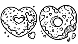 coloriage Donuts et dessin a imprimer