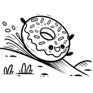 coloriage Donuts pour enfant de à imprimer