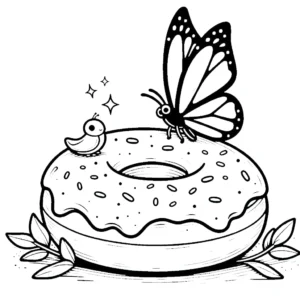 coloriage Donuts à imprimer pour enfant de 10 ans