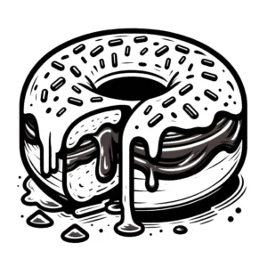coloriage Donuts a imprimer gratuit