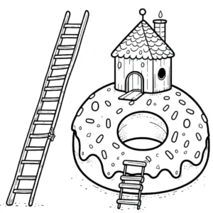 coloriage Donuts de pour enfants