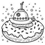 coloriage Donuts pour enfant a imprimer gratuit