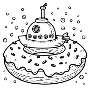 coloriage Donuts pour enfant a imprimer gratuit