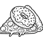 coloriage Donuts gratuit à imprimer