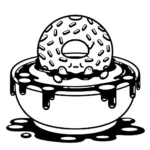 image de coloriage Donuts pour enfant