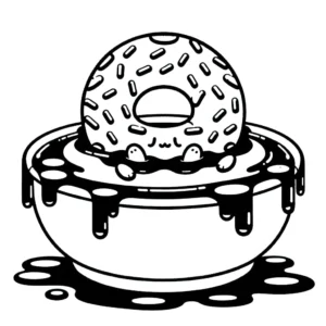 image de coloriage Donuts pour enfant