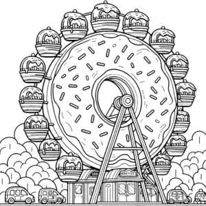 coloriage Donuts pour enfants à imprimer